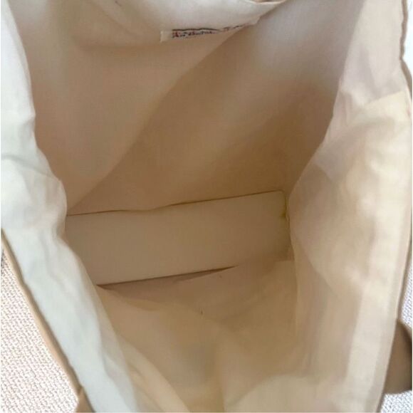 Vintage 00s Rachel Lapp Lancaster Tan Quilt Tote Bag - Picture 7 of 8